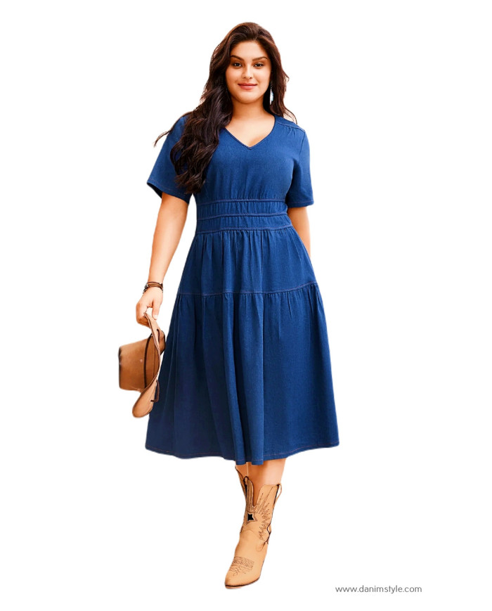Danim Ladies Denim Dress (Navy-Blue)