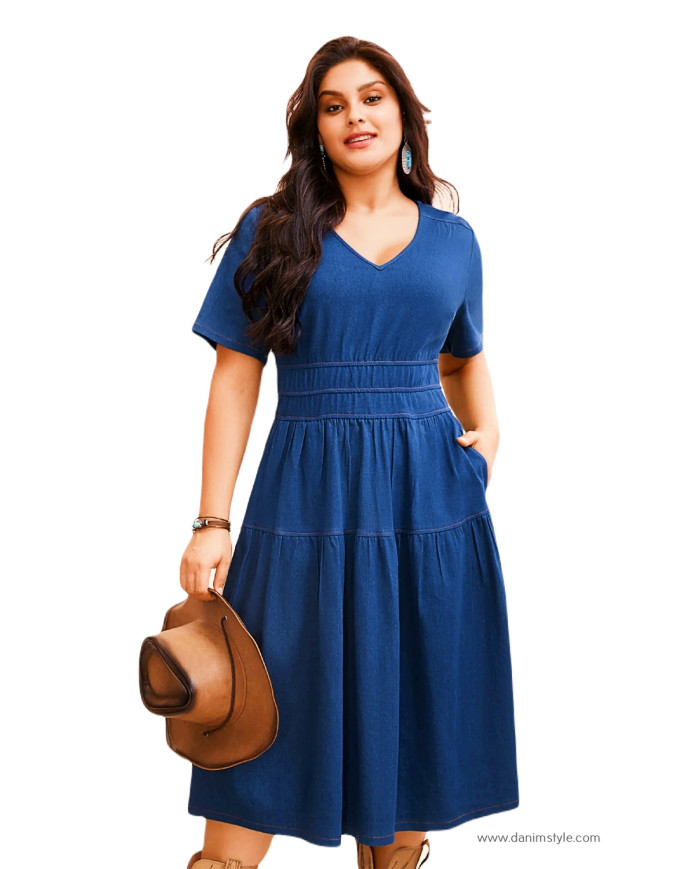 Danim Ladies Denim Dress (Navy-Blue)