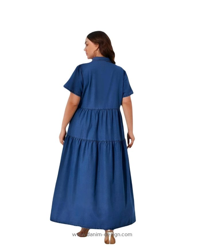 Danim SlimFit Full Seelve Denim Dress (Indigo)