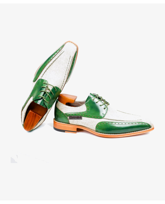 Danim Oxford Classic Shoes (Green-Denim)