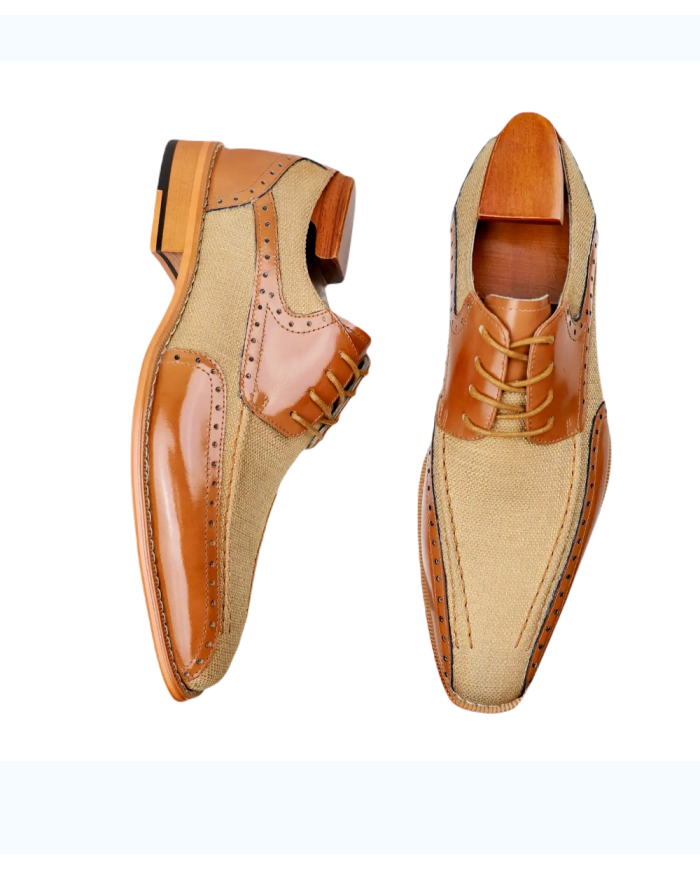Danim Oxford Classic Shoes (Camel-Denim)