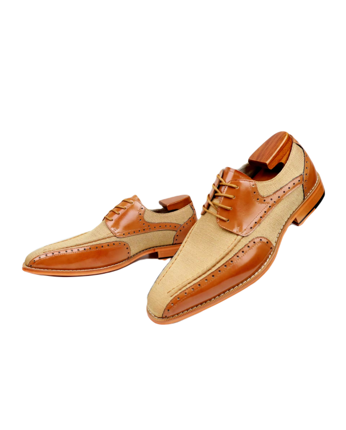 Danim Oxford Classic Shoes (Camel-Denim)