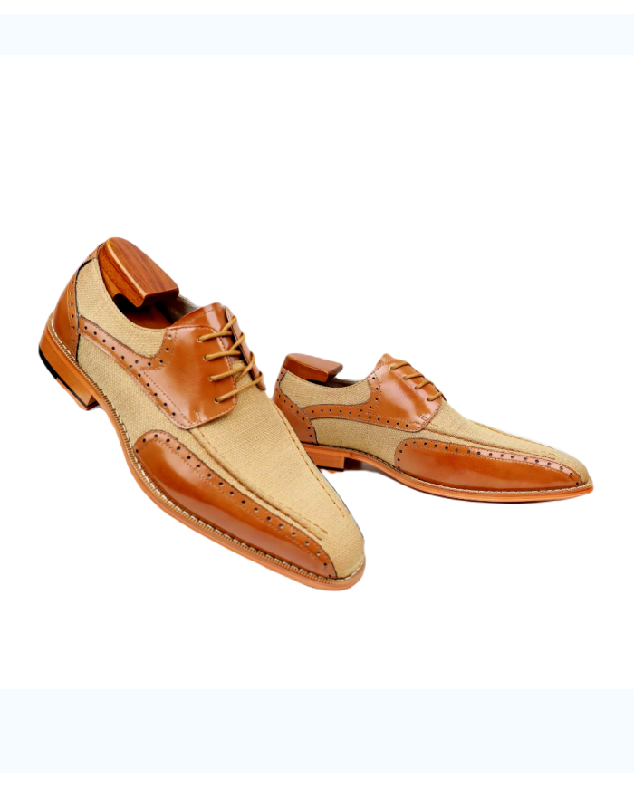 Danim Oxford Classic Shoes (Camel-Denim)