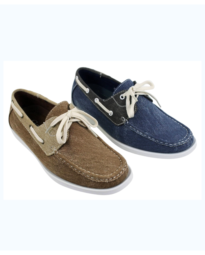 Danim Leather Gent's Denim Loafer (Brown)