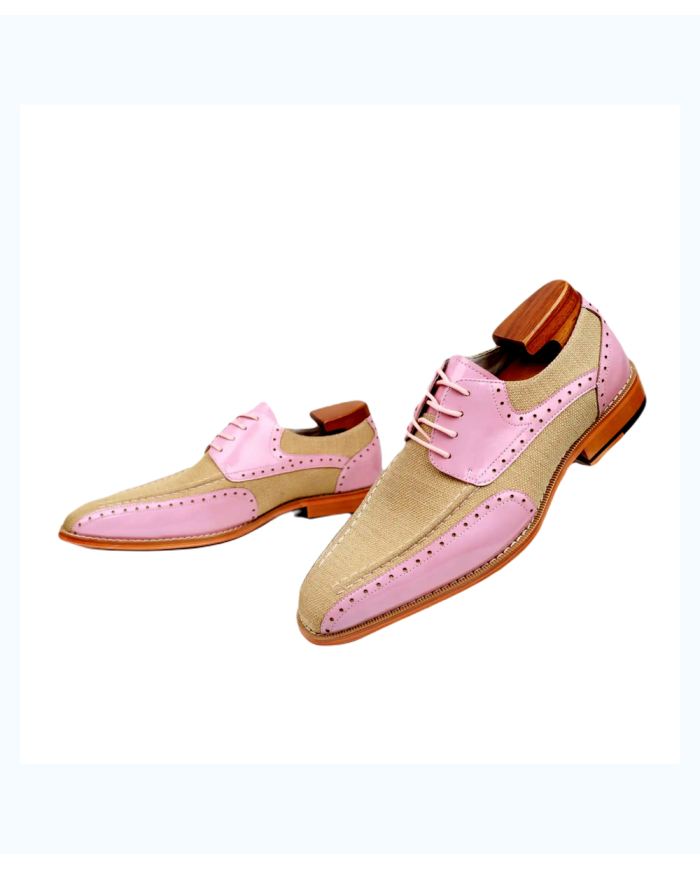 Danim Oxford Classic Shoes (Pink-Denim)