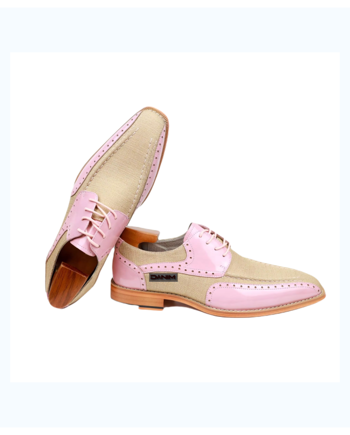 Danim Oxford Classic Shoes (Pink-Denim)