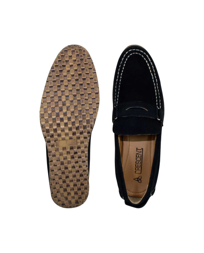 Crescent Steep Gents Loafer,(Black)