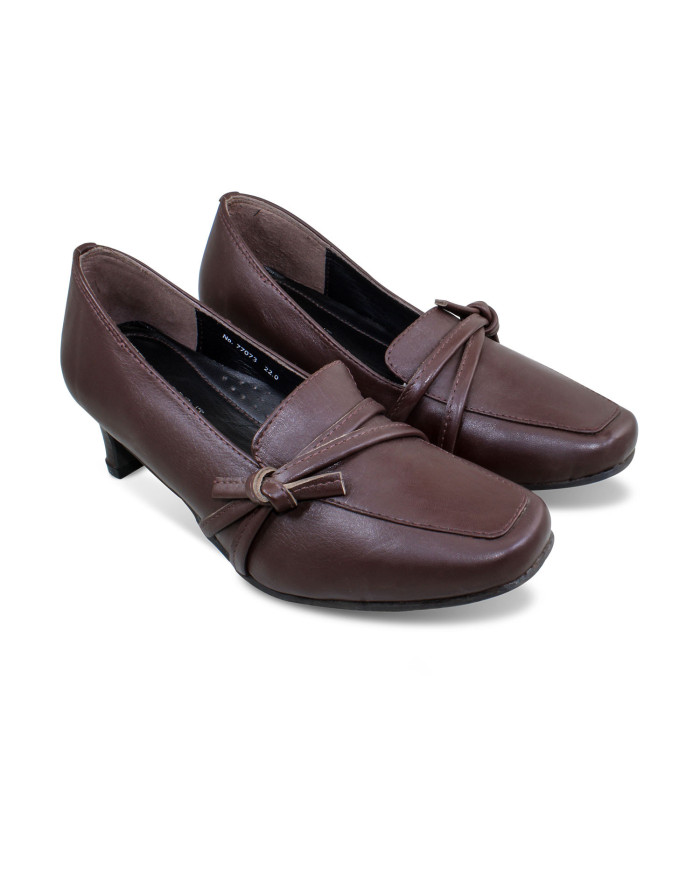 Danim Crescent Ladies Semi Heel (Brown)