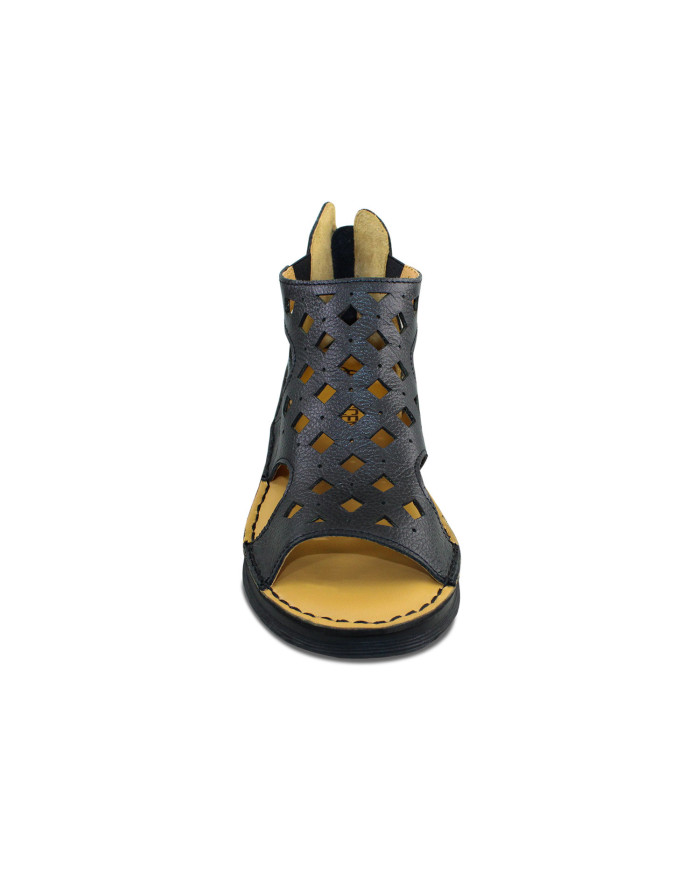 Crescent Ladies Semi Heel (Black)