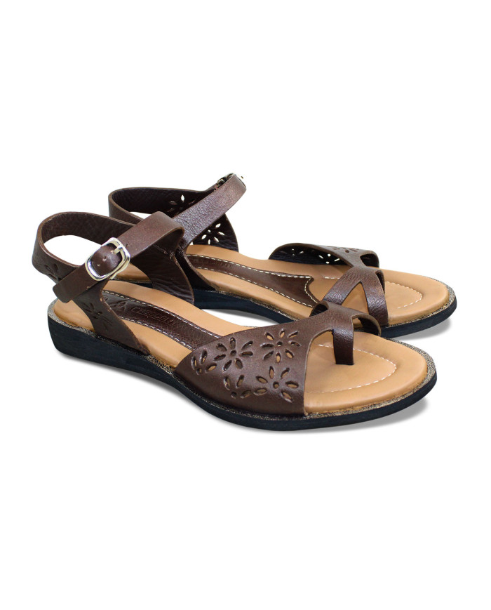 Danim Crescent Ladies Sandal (Brown)