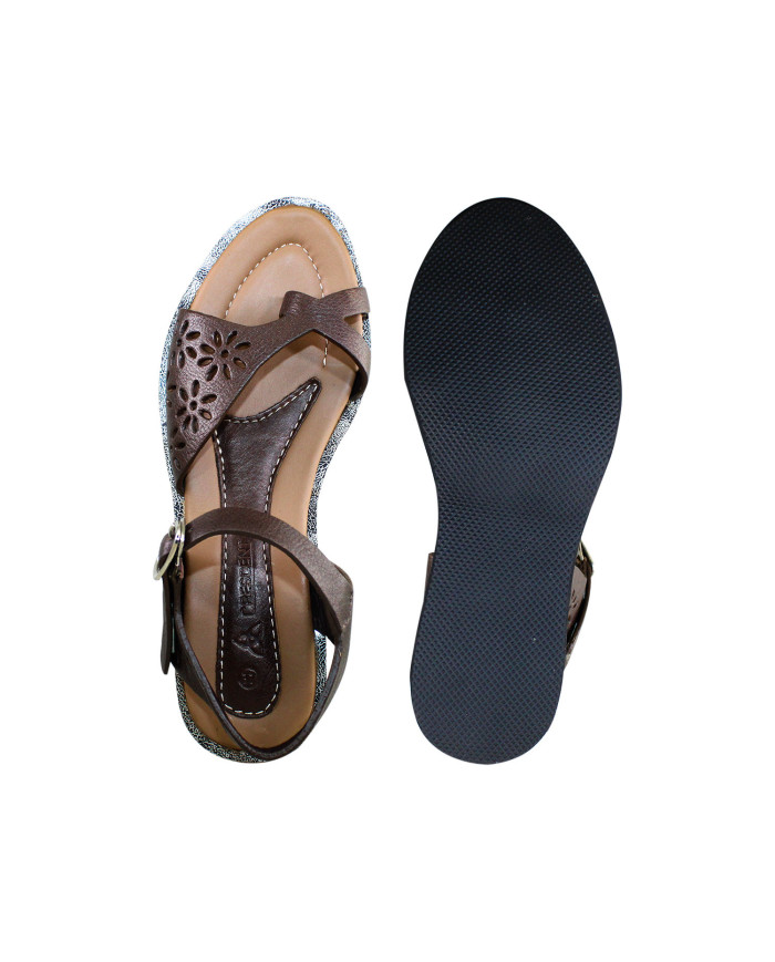 Danim Crescent Ladies Sandal (Brown)