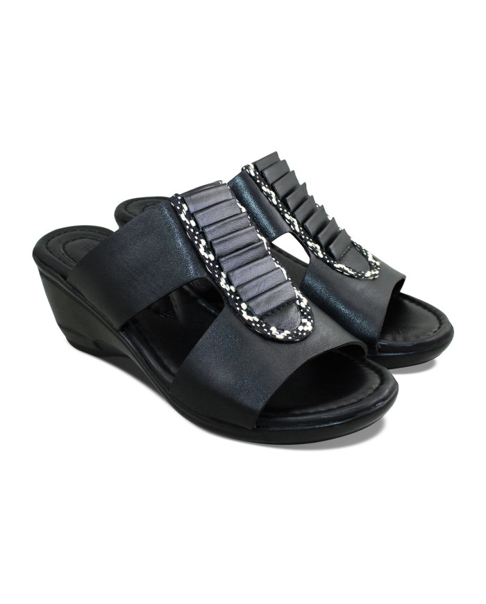 Danim Ladies Semi Heel (crescent-Black)