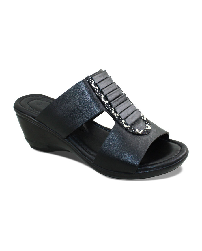 Danim Ladies Semi Heel (crescent-Black)