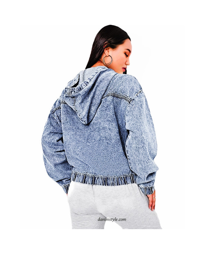 Danim Street Denim Ladies Hoodie (Wash)