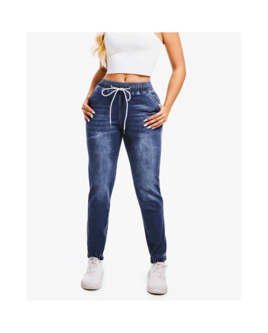 Danim High Waisted Denim Cargo Pants (Wash)