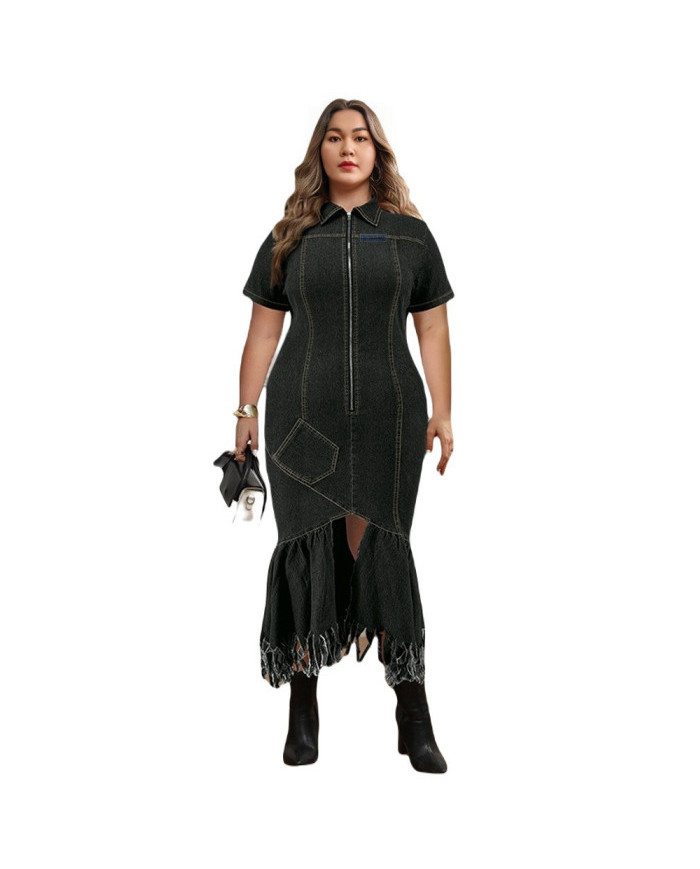 Danim Mario Ladies Maxi Denim Dress, (Black)