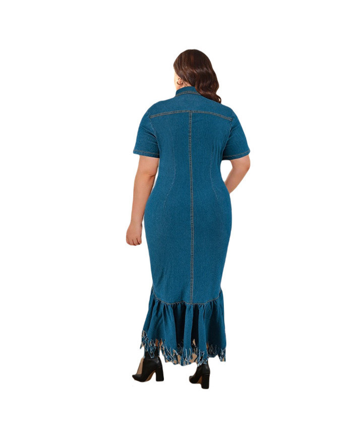 Danim Mario Ladies Maxi Denim Dress, (Olive)