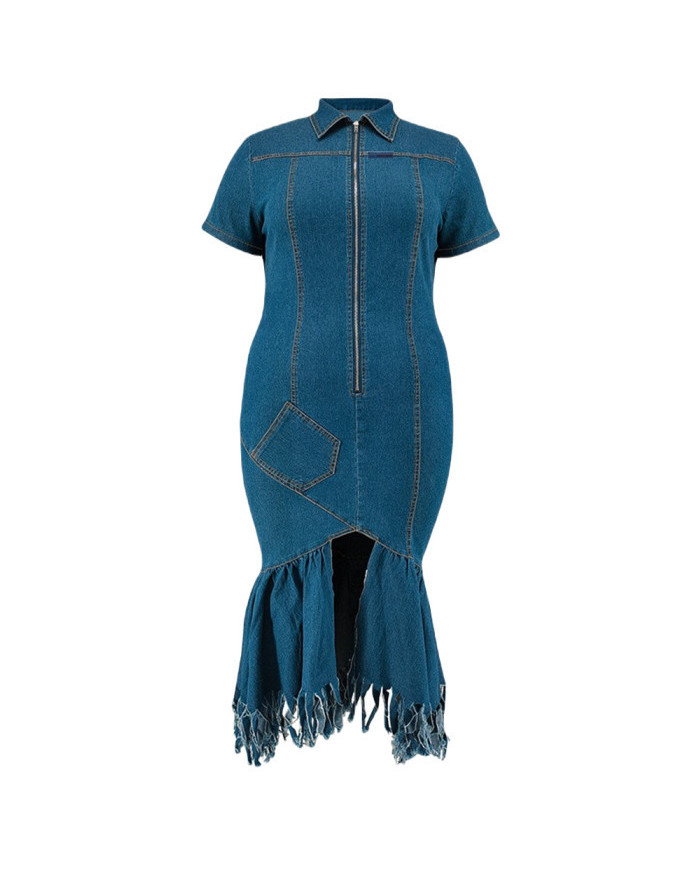 Danim Mario Ladies Maxi Denim Dress, (Olive)