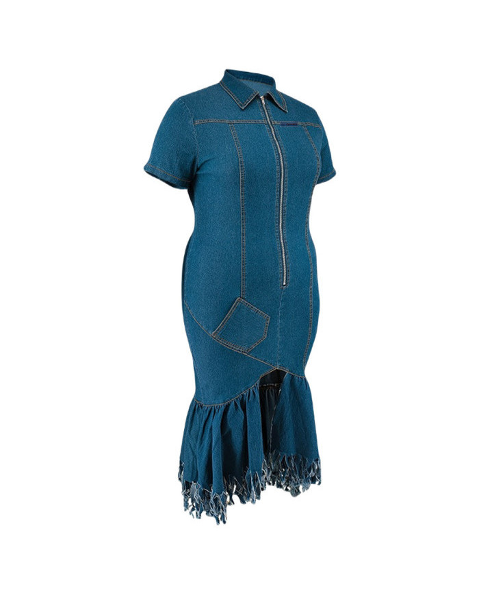 Danim Mario Ladies Maxi Denim Dress, (Olive)