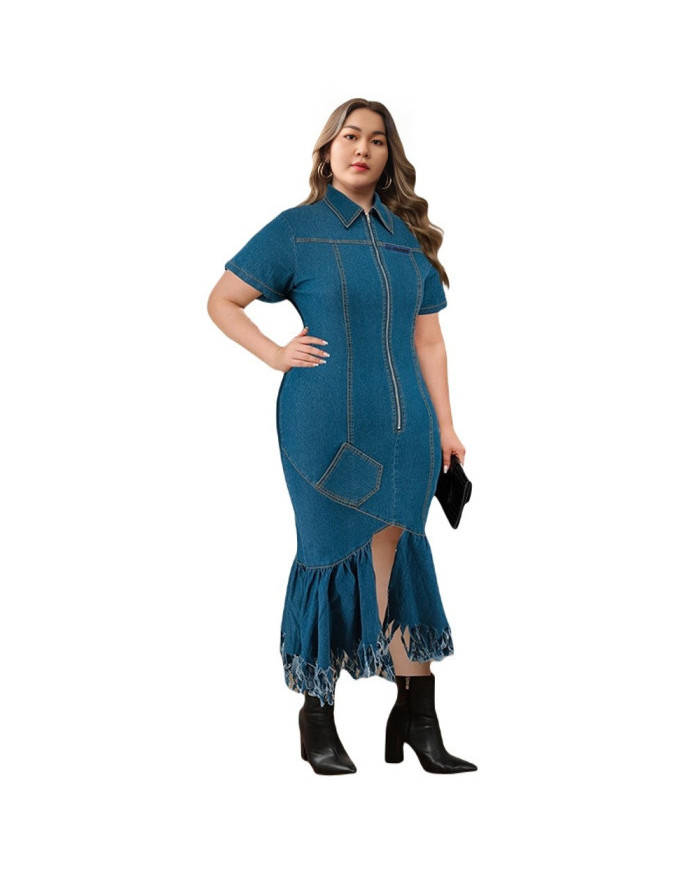 Danim Mario Ladies Maxi Denim Dress, (Olive)