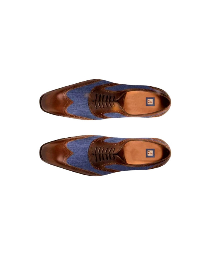 Danim Oxford Classic Shoes (Coffee-Denim)